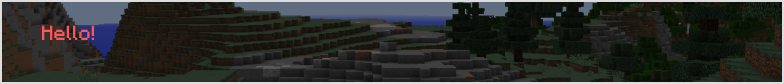 Image showing "&l&cHello!" being rendered in Minecraft chat