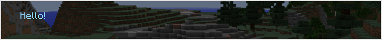 Image showing "WCEFAHello!" being rendered in Minecraft chat