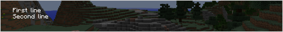 Image showing "First line\nSecond line" being rendered in Minecraft chat